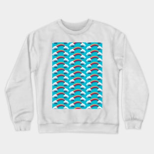 Retro Rainbow Pattern Crewneck Sweatshirt